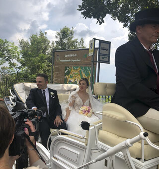 Matrimonio con carrozza Chiara e Ivan