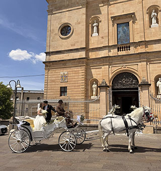 Matrimonio con carrozza Angelo e Marian